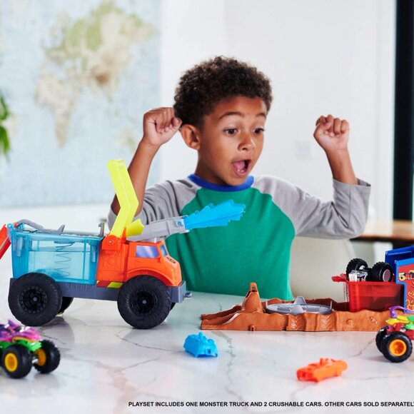 Hot Wheels Monster Trucks Arena Smashers Color Shifters 5 Alarm Rescue - Picture 6 of 7